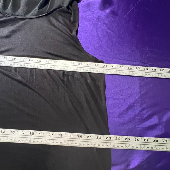 AGB πFigure- Friendly Black Chiffon Drape Overlay Top Keyhole Backside - Picture 11 of 14